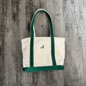 LL Bean Boat Tote, Letter A